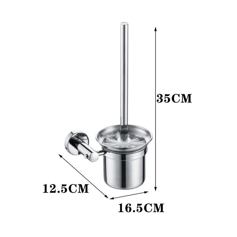 TYKER Wall Mount Stainless Steel Toilet Brush Holder - Image 2