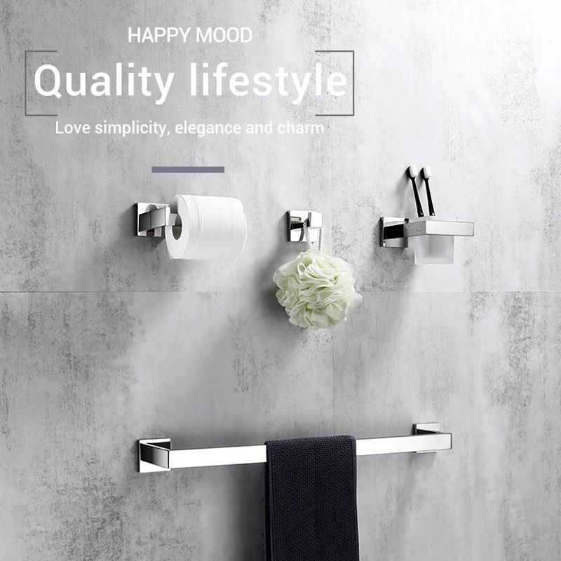 TYKER Stainless Steel Single Towel Bar 60 cm mirror finish - Image 3