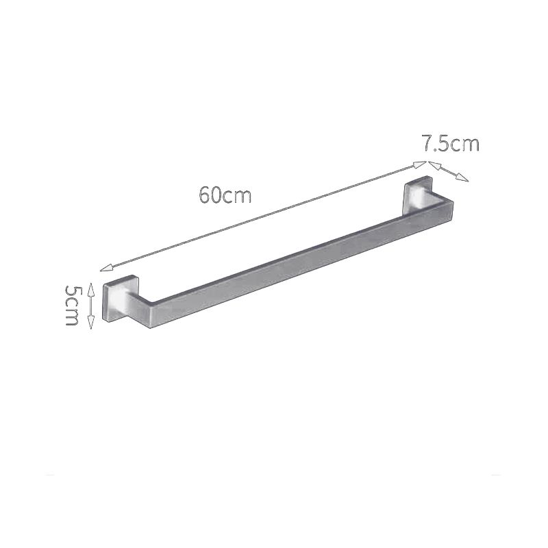 TYKER Stainless Steel Single Towel Bar 60 cm mirror finish - Image 4