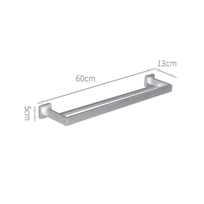 TYKER Stainless Steel Double Towel Bar 60cm mirror finish - Image 5