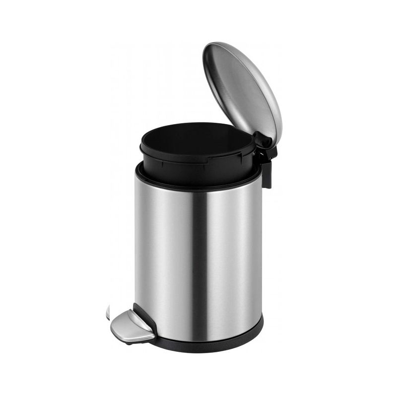 Pedal stainless steel dust bin 5L with Soft close lid, stainless steel - Image 3
