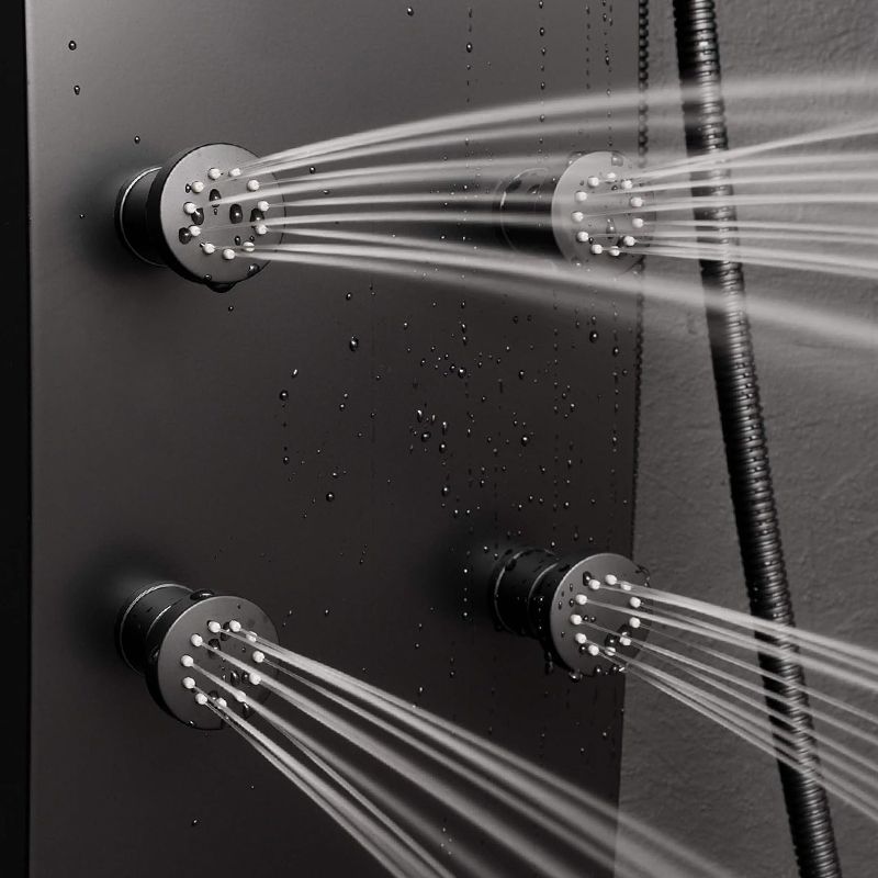 Gravity - Multifunction Stainless Steel Shower Panel System With Adjustable Rainfall Shower Head And Handheld Shower head in matt black - Image 6
