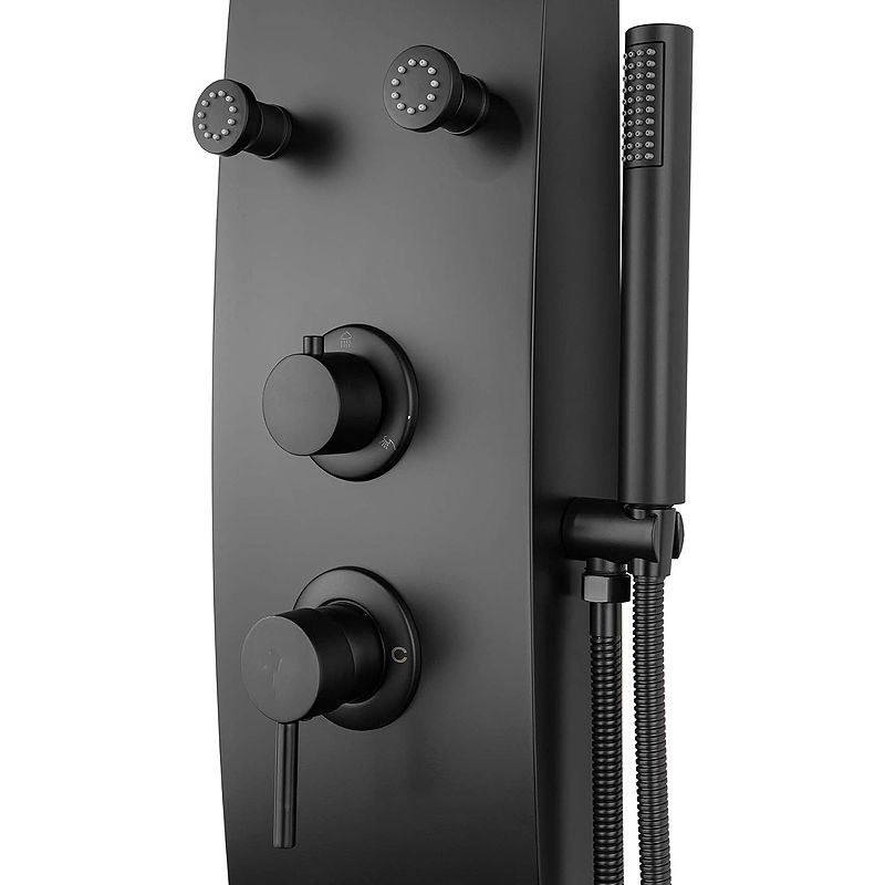 Gravity - Multifunction Stainless Steel Shower Panel System With Adjustable Rainfall Shower Head And Handheld Shower head in matt black - Image 4