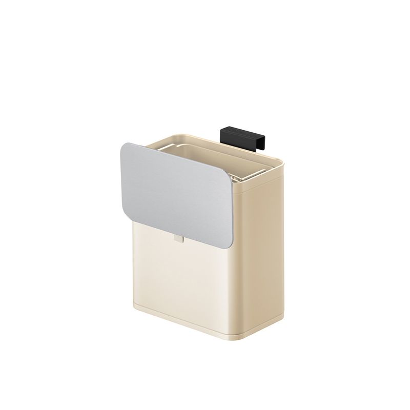 PURO FOOD WASTE CADDY Stainless steel with plastic inner bucket 7L, Beige X Silver - Image 3