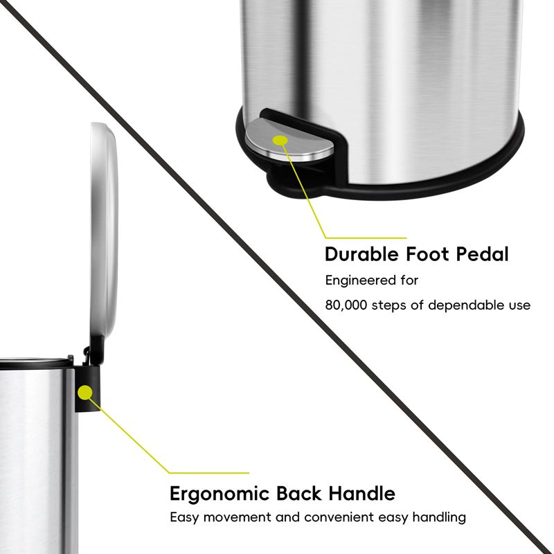 Serene step bin 30L Stainless Steel, Vanilla - Image 4