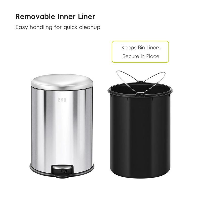 Serene step bin 30L Stainless Steel, Vanilla - Image 5