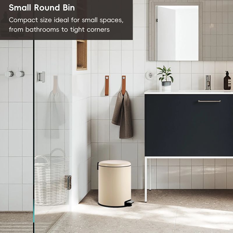 Serene step bin 30L Stainless Steel, Vanilla - Image 6