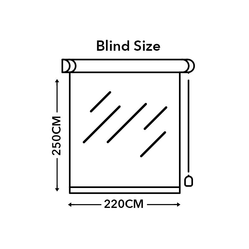 Sunscreen Roller Blind 220X250 cm, Light grey - Image 4