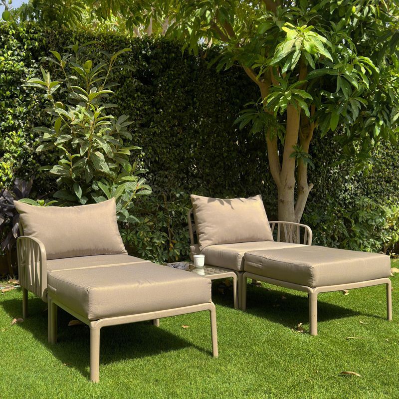 Traverse Set ( Two Seaters Sofa + Two Arm Chairs + Table), Beige X off White - Image 3