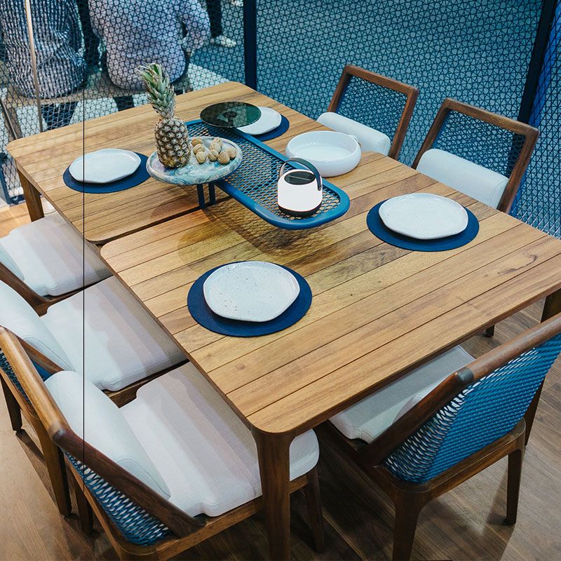 Haven Iroko Dining Table x Aluminum Mesh 180 cm - Image 4